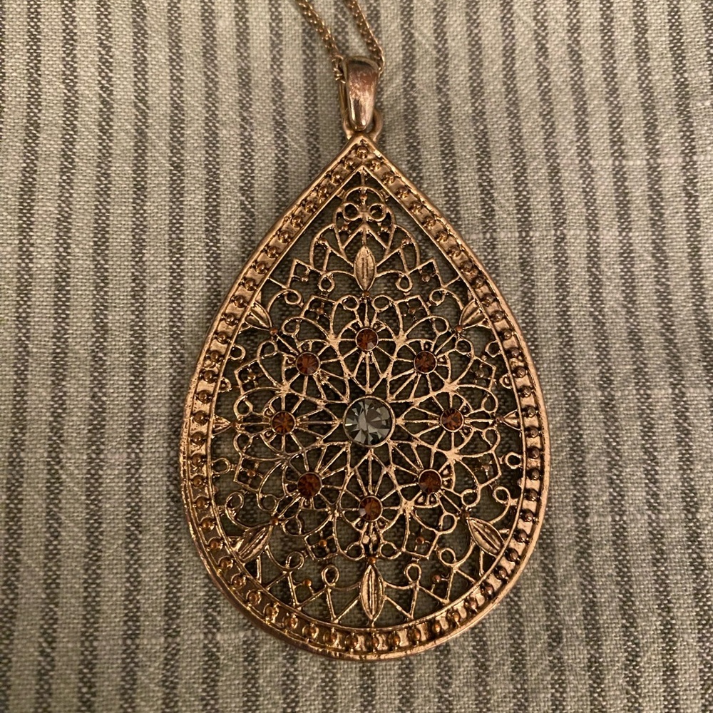 Intricate Teardrop Necklace